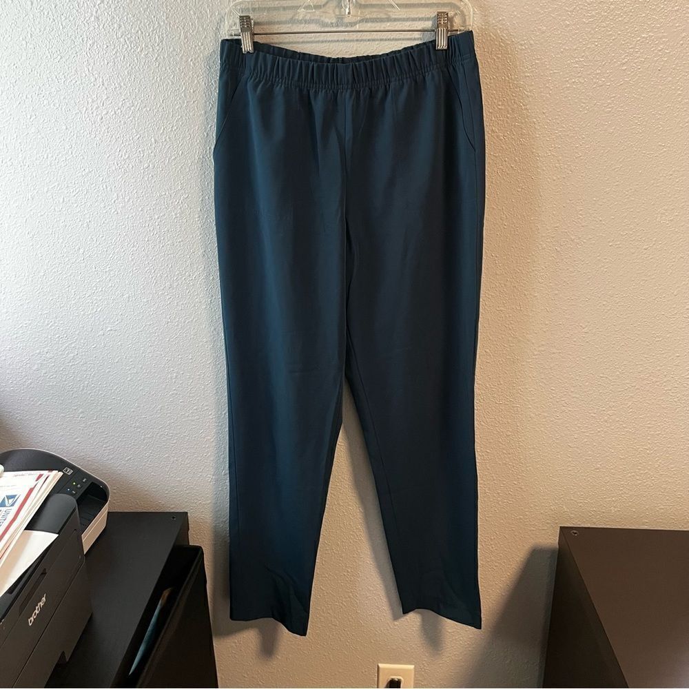 St John Dark Teal Elastic Cargo Ankle Pant